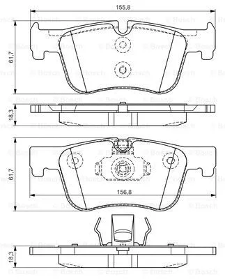 Brake Pad Set, disc brake (0 986 TB3 188)