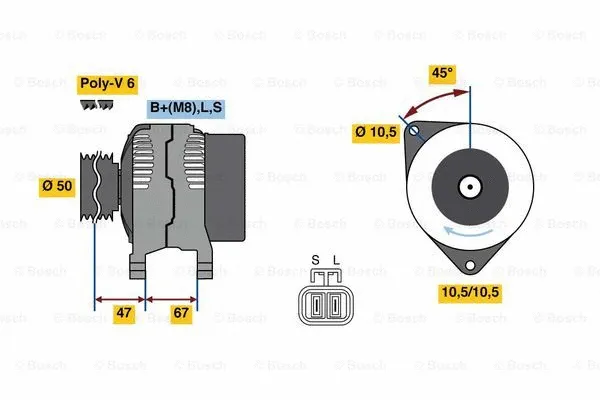 Alternator (0 986 080 210)