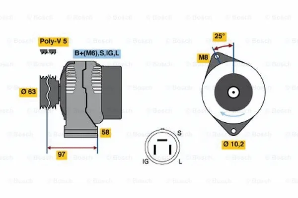 Alternator (0 986 038 421)