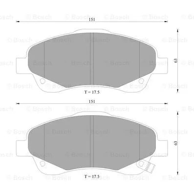Brake Pad Set, disc brake (0 986 AB2 266)