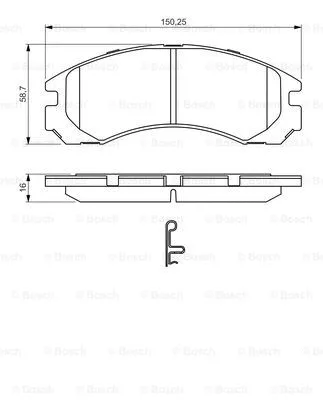 Brake Pad Set, disc brake (0 986 495 252)
