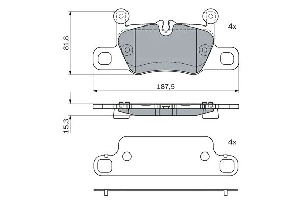 Brake Pad Set, disc brake (0 986 424 972)