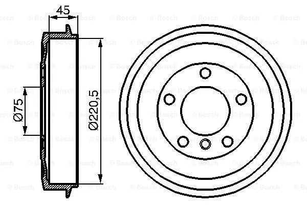 Brake Drum (0 986 477 043)