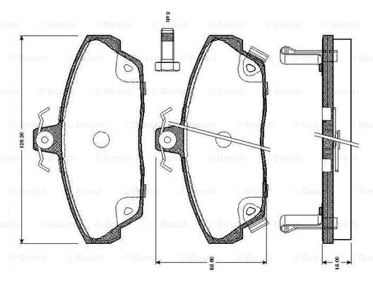 Brake Pad Set, disc brake (0 986 TB2 190)
