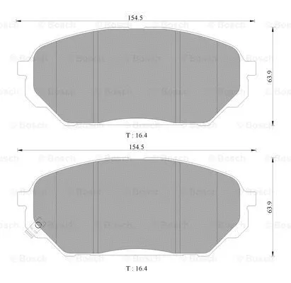 Brake Pad Set, disc brake (0 986 AB3 088)