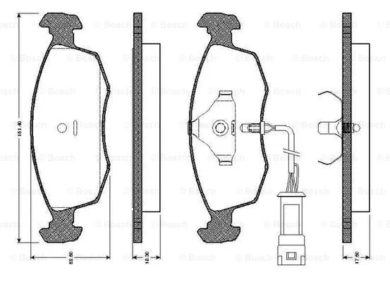 Brake Pad Set, disc brake (0 986 TB2 092)
