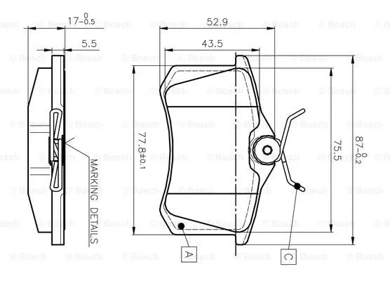 Brake Pad Set, disc brake (0 986 TB2 590)