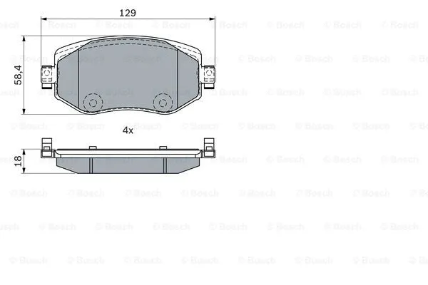 Brake Pad Set, disc brake (0 986 424 386)