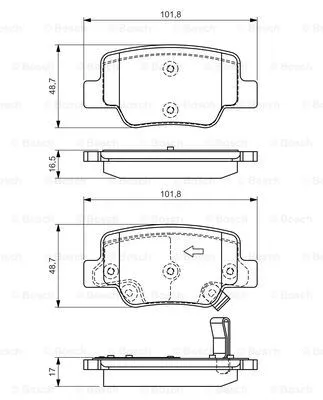 Brake Pad Set, disc brake (0 986 494 404)