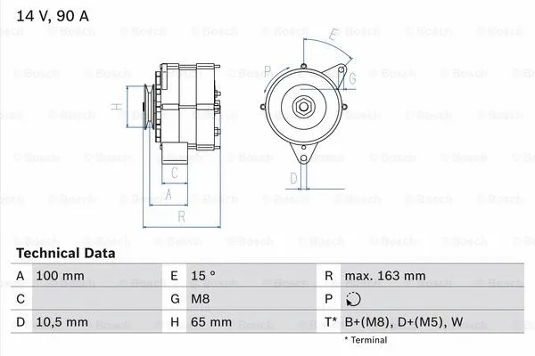 Alternator (0 986 036 790)