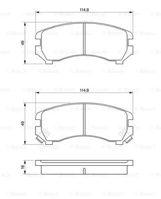 Brake Pad Set, disc brake (0 986 493 450)