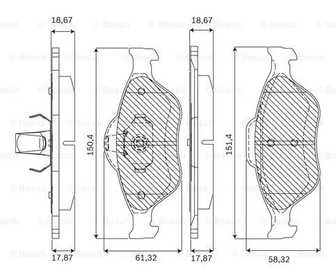 Brake Pad Set, disc brake (F 03A 050 000)