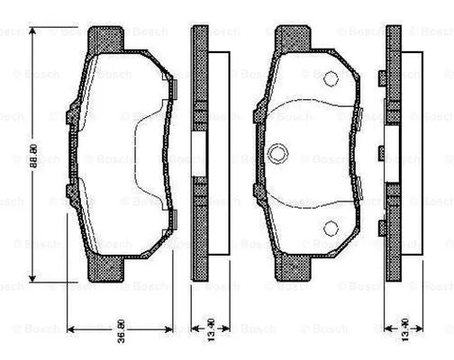 Brake Pad Set, disc brake (0 986 TB2 121)