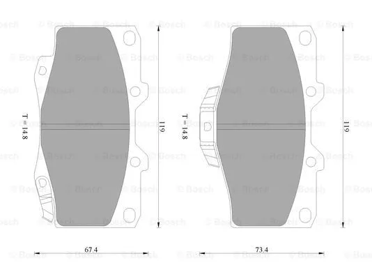 Brake Pad Set, disc brake (0 986 505 798)
