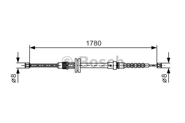 Cable Pull, parking brake (1 987 482 045)