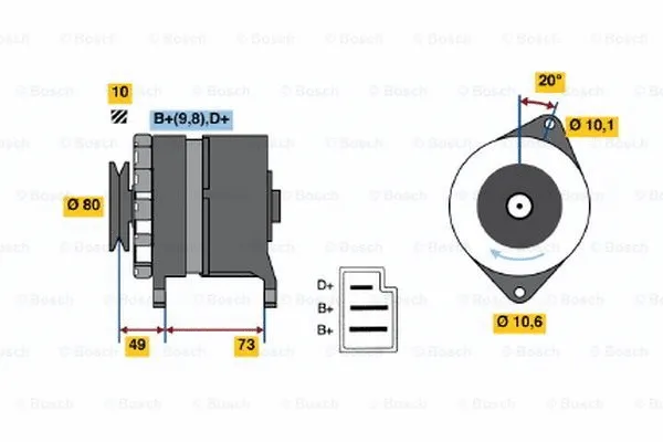 Alternator (0 986 030 120)