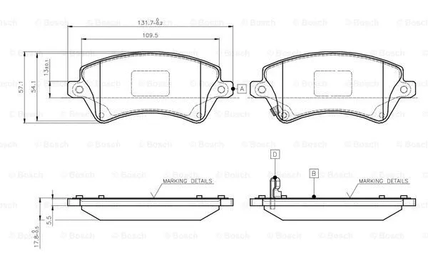 Brake Pad Set, disc brake (0 986 TB2 397)