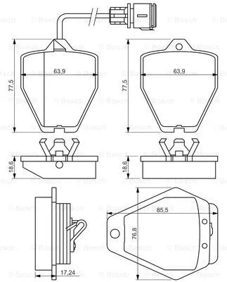Brake Pad Set, disc brake (0 986 494 436)