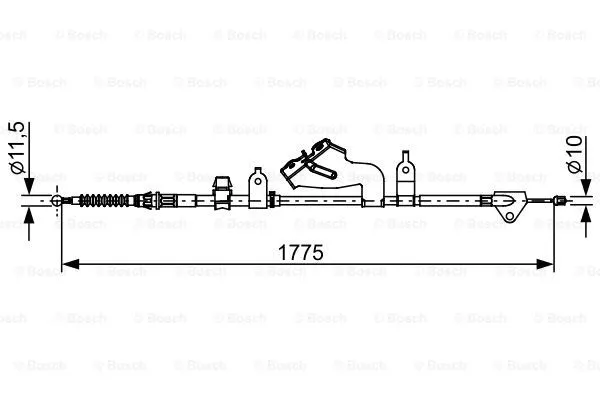 Cable Pull, parking brake (1 987 482 655)