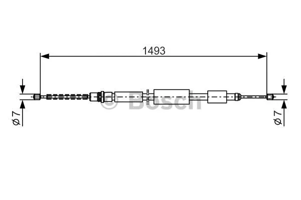 Cable Pull, parking brake (1 987 477 323)
