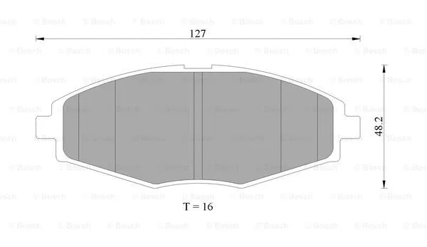 Brake Pad Set, disc brake (0 986 505 680)