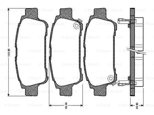 Brake Pad Set, disc brake (0 986 TB2 393)