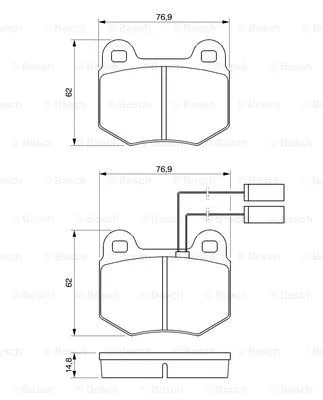Brake Pad Set, disc brake (0 986 424 037)