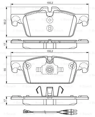 Brake Pad Set, disc brake (0 986 TB3 161)