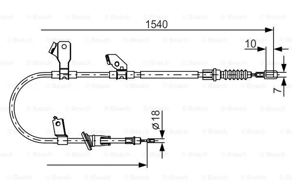 Cable Pull, parking brake (1 987 482 271)