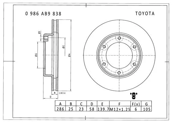 Brake Disc (0 986 AB9 838)