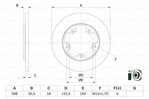Brake Disc (0 986 479 F44)