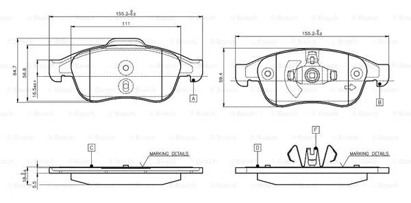 Brake Pad Set, disc brake (0 986 TB3 116)