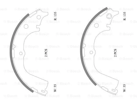 Brake Shoe Set (0 986 AB0 109)