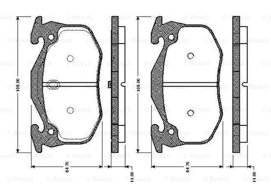 Brake Pad Set, disc brake (0 986 TB2 518)