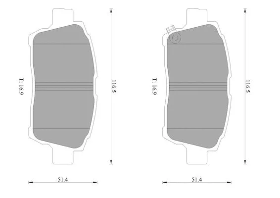 Brake Pad Set, disc brake (0 986 AB1 165)