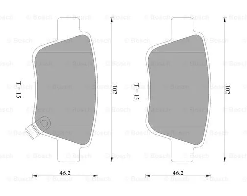 Brake Pad Set, disc brake (0 986 AB2 267)