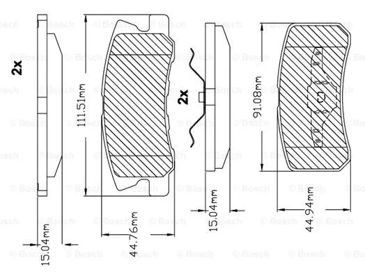 Brake Pad Set, disc brake (F 03B 150 087)