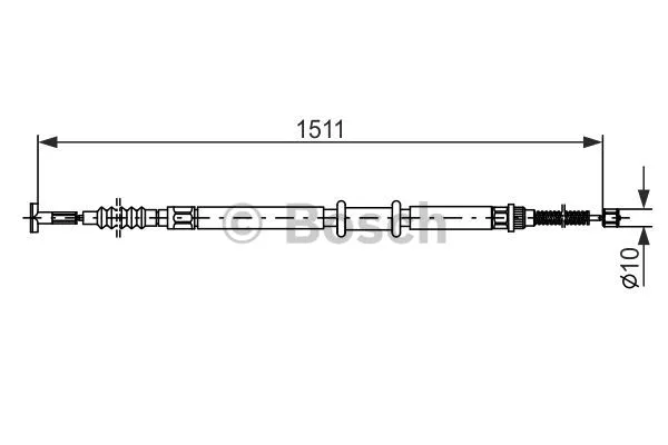 Cable Pull, parking brake (1 987 477 968)