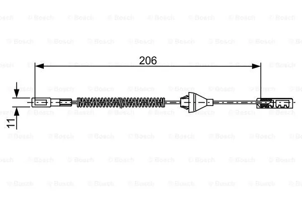 Cable Pull, parking brake (1 987 482 506)