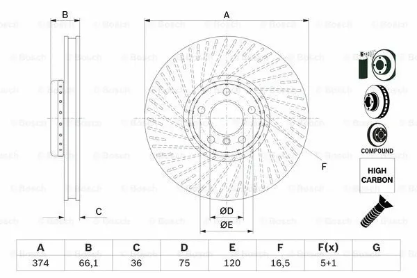Brake Disc (0 986 479 E30)