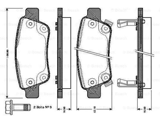 Brake Pad Set, disc brake (0 986 TB3 014)