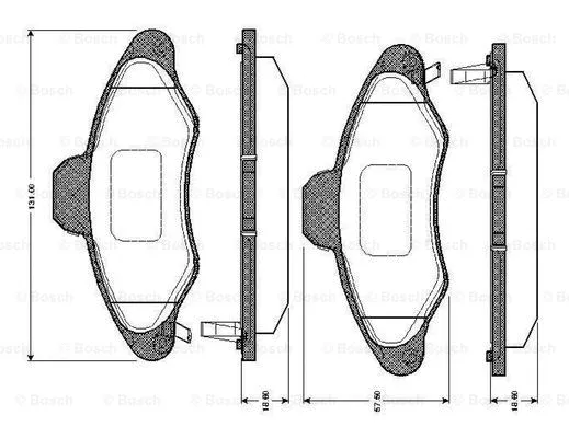 Brake Pad Set, disc brake (0 986 TB2 185)