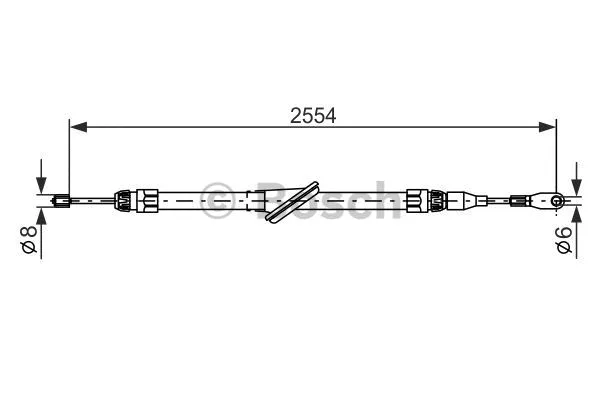 Cable Pull, parking brake (1 987 477 699)
