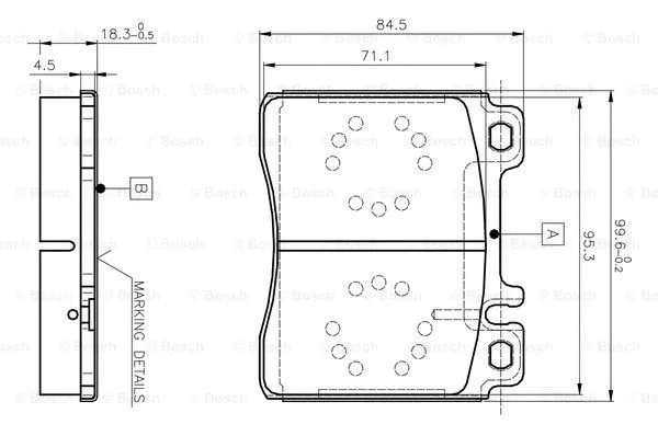 Brake Pad Set, disc brake (0 986 TB2 023)