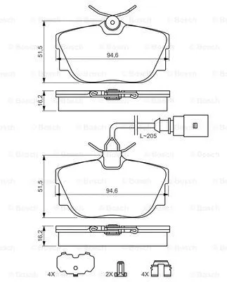 Brake Pad Set, disc brake (0 986 494 619)