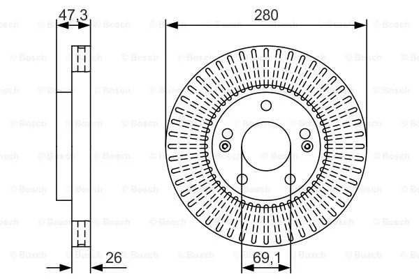 Brake Disc (0 986 479 U10)