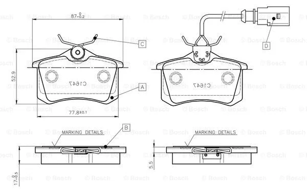 Brake Pad Set, disc brake (0 986 TB2 592)