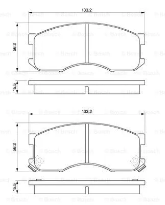Brake Pad Set, disc brake (0 986 424 202)