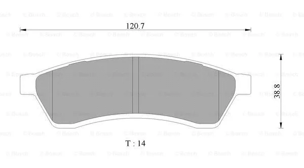 Brake Pad Set, disc brake (0 986 AB3 072)