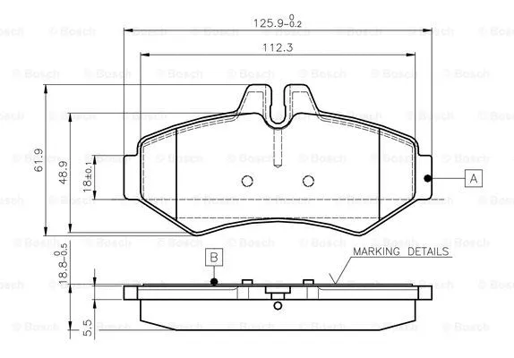 Brake Pad Set, disc brake (0 986 TB2 046)